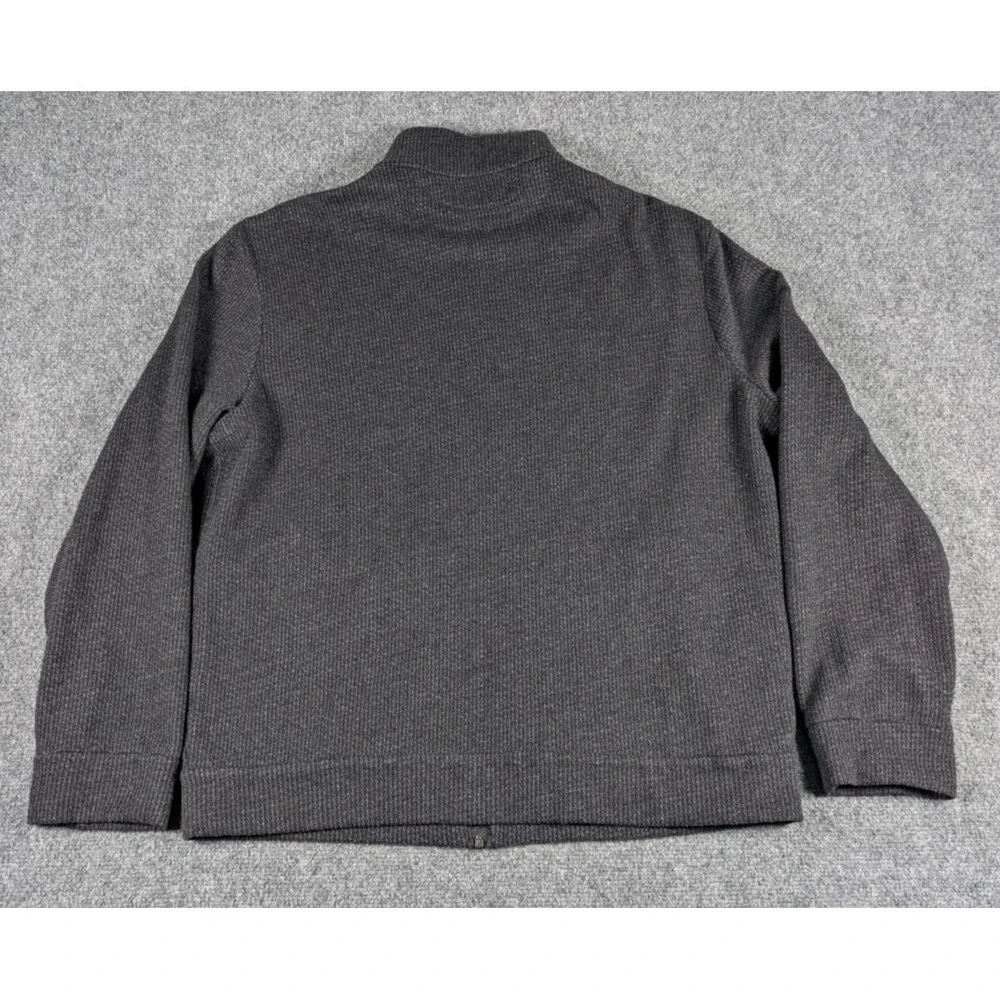 Polo Ralph Lauren Full Zip Sweater Mens‎ Large Heather Black Soft Fleece Lined